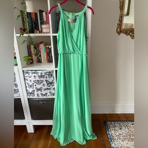 Vince Camuto Racer Neck Chiffon Maxi Dress